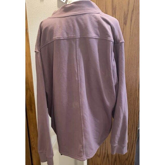Athleta Top Women’s Size XL Purple Retroterry Wrap Comfy Long Sleeve Tie *read* - Picture 3 of 12